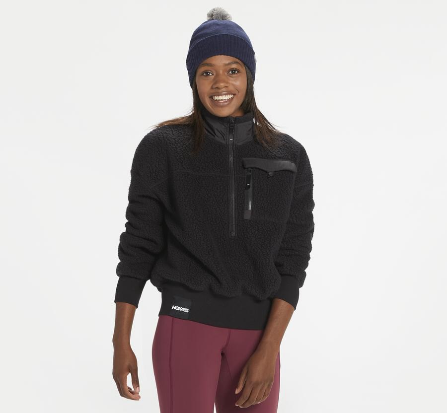 Hoka One One Hoodie Dames - Fleece Sky - Zwart - FU8724960